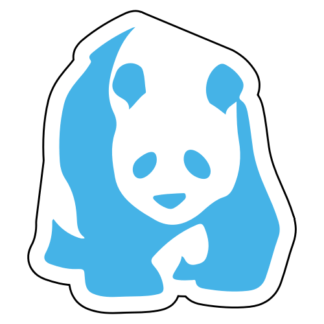 Realistic Giant Panda Sticker (Baby Blue)